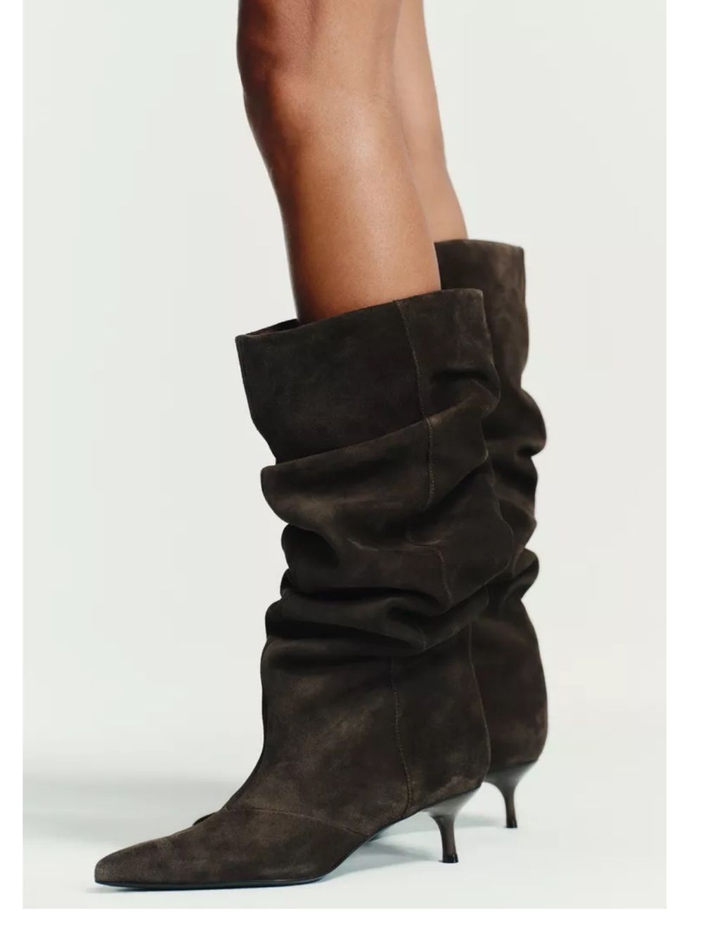 Zara 100% cow leather boots